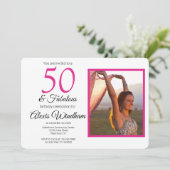 写真と50の素晴らしい誕生日の招待状 招待状 (スタンド正面)