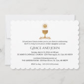 写真とChalis First Communion招待状- Twin 招待状 (裏面)