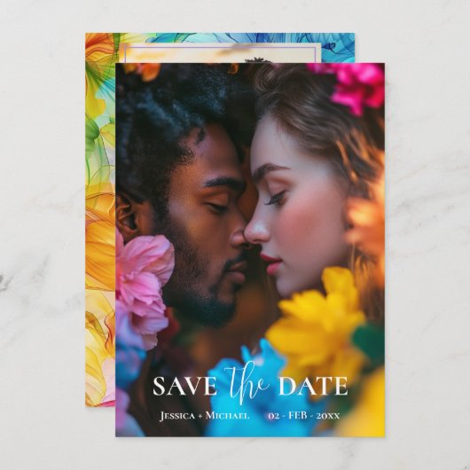 写真とEthereal開花 セーブザデート (正面/裏面)