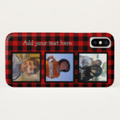 写真とLumberjack Plaidでパーソナライズ Case-Mate iPhoneケース (裏面(横))