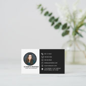 写真とQRコードジェネレータ付き名刺 名刺 (スタンド正面)