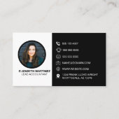 写真とQRコードジェネレータ付き名刺 名刺 (正面)