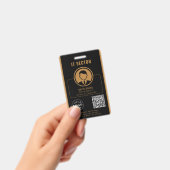 写真とQRコード付きの企業IDバッジ バッジ (手持ち)
