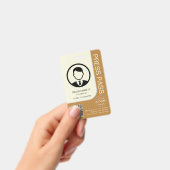 写真とQRコード付きプレスIDカード セーフアクセス バッジ (手持ち)