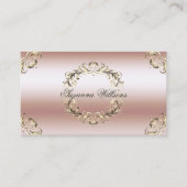 写真とQRコード華美を使用した豪華なバラ金ゴールド 名刺 (正面)