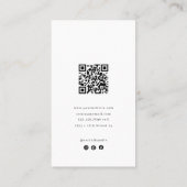 写真とQR付きミニマル縦型名刺 名刺 (裏面)