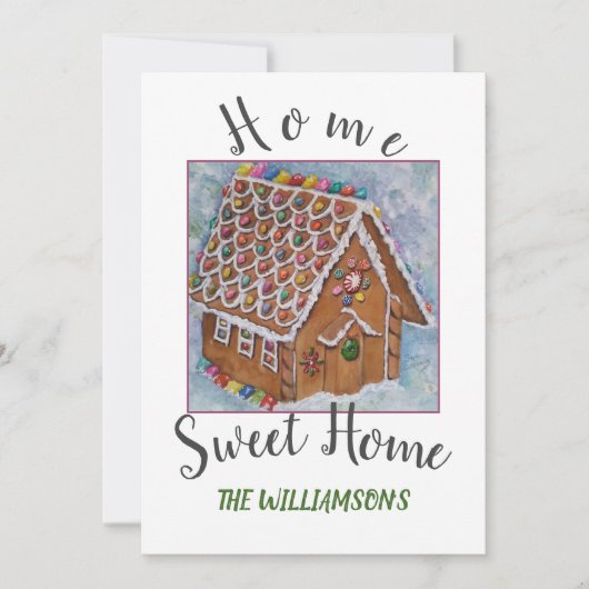 写真とSweet Gingerbread House シーズンカード (正面)