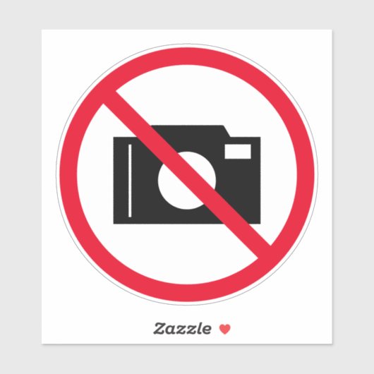 写真なし禁止標識ビニールのシール シール (シート)