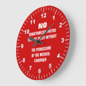 写真なし解剖室の看板 ラージ壁時計 (傾斜)