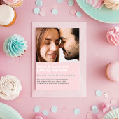 写真にはっきりした日付モダンカードを保存する 招待状