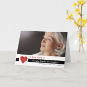 写真によって折られるカードを記念してモダンな花のハート カード (黄色い花)