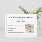 写真による美術の真正性証明書 招待状 (スタンド正面)