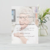 写真にオーバーレイされたテキスト - 退職パーティー 招待状 (スタンド正面)