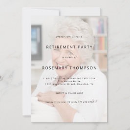 写真にオーバーレイされたテキスト - 退職パーティー 招待状