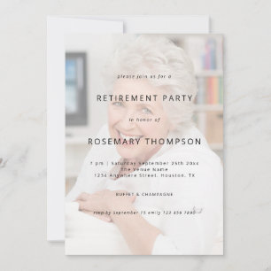 写真にオーバーレイされたテキスト - 退職パーティー 招待状