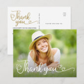 写真に寄せて　ハートの手書きメッセージカード ポストカード (正面/裏面)