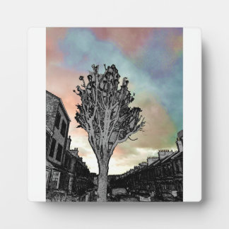 写真に対するツリースケッチ フォトプラーク