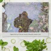 写真に対する反射 キッチンタオル (折り畳み)