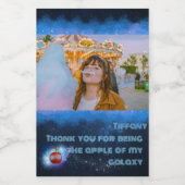 写真に感謝の銀河系ラベルを追加 ワインラベル (シングルラベル)