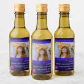 写真に感謝の銀河系ラベルを追加 ワインラベル (ボトル)