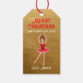 写真のおもしろい追加バレリーナMerry Christmas ギフトタグ (正面)