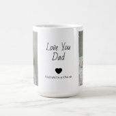 写真のお父さんの子供の名前の贈り物 –  コーヒーマグカップ (中央)