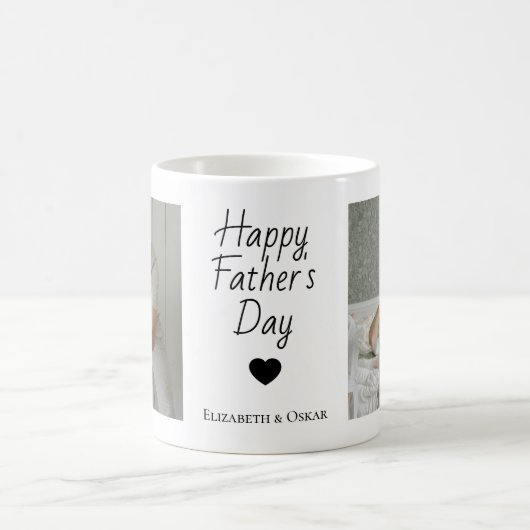 写真のお父さんの日のマグカップと子供の名前 – 贈り物 コーヒーマグカップ (中央)