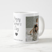 写真のお父さんの日のマグカップと子供の名前 – 贈り物 ジャンボコーヒーマグカップ (正面右)