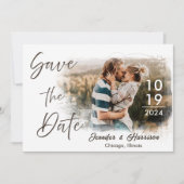 写真のお知らせと日付カード結婚を保存する セーブザデート (正面)