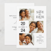 写真のお知らせと日付カード結婚を保存する セーブザデート (正面/裏面)