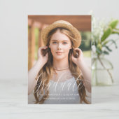 写真のかわいらし卒業発表のスクリプト 案内状 (スタンド正面)