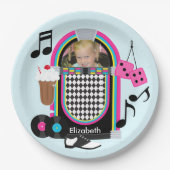 写真のすばらしい50sハッピーバースデーの紙皿 ペーパープレート (正面)