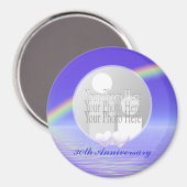 写真のための30周年記念パールハート マグネット (正面/裏面)