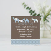 写真のない青い象のベビーAnnoucement 案内状 (スタンド正面)