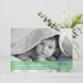 写真のはかりで測誕生発表カード 案内状 (スタンド正面)