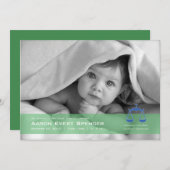 写真のはかりで測誕生発表カード 案内状 (正面/裏面)