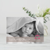 写真のはかりで測誕生発表カード 案内状 (スタンド正面)