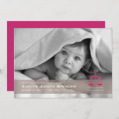 写真のはかりで測誕生発表カード 案内状 (正面/裏面)