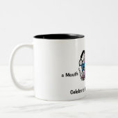 写真のひよこのダイバー ツートーンマグカップ (左)