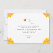 写真のまわりにかわいいかわいい誕生日ブザー サンキューカード (裏面)