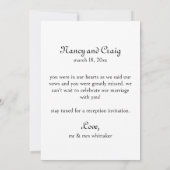 写真のみで結婚報告　ウェディングカード 案内状 (裏面)