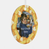 写真のアップルパイフレーム – カスタム文字 メタルオーナメント (正面右)