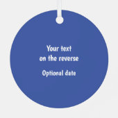 写真のアップルパイフレーム – カスタム文字 メタルオーナメント (裏面)