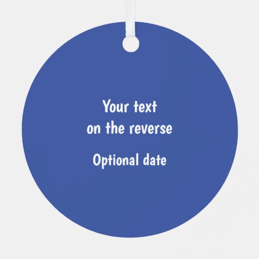 写真のアップルパイフレーム – カスタム文字 メタルオーナメント (裏面)