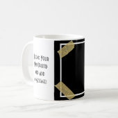 写真のアップロードと個人メッセージのカスタム追加 コーヒーマグカップ (正面左)