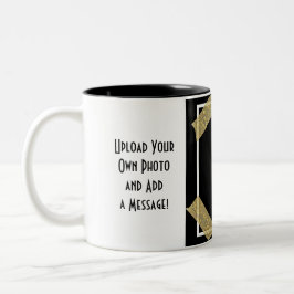 写真のアップロードと個人メッセージのカスタム追加 ツートーンマグカップ