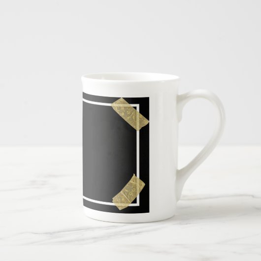 写真のアップロードと個人メッセージのカスタム追加 ボーンチャイナマグカップ (右)