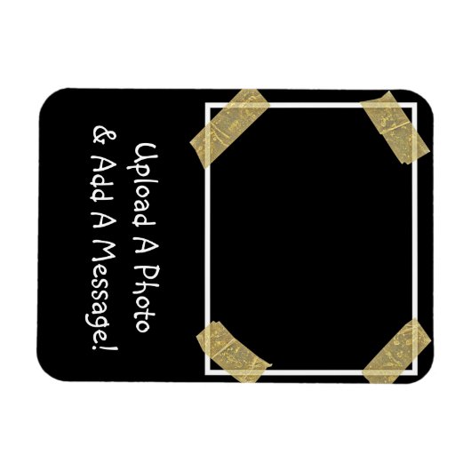 写真のアップロードと個人メッセージのカスタム追加 マグネット (横)