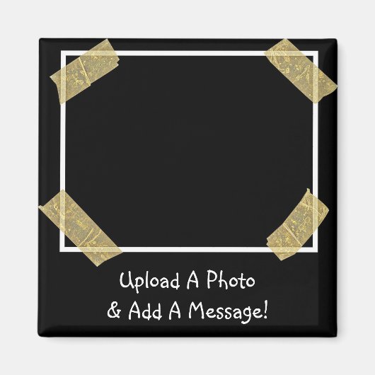 写真のアップロードと個人メッセージのカスタム追加 マグネット (正面)