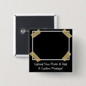 写真のアップロードと個人メッセージのカスタム追加 缶バッジ (正面&裏面)